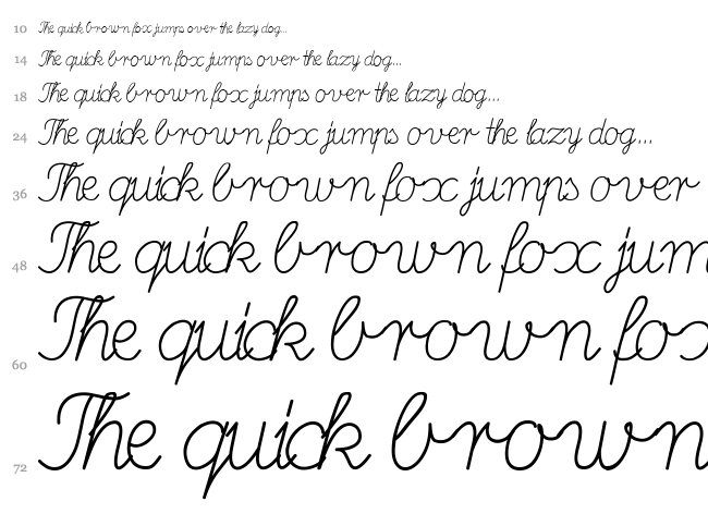 Deutsche Normalschrift font waterfall